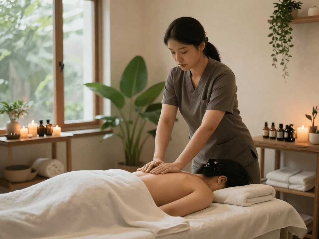 Experience rejuvenating 동탄출장마사지 in a tranquil spa setting with soothing ambiance.