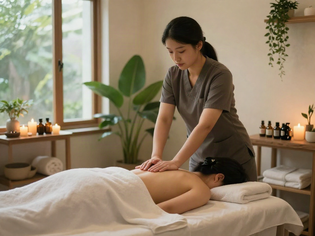 Experience rejuvenating 동탄출장마사지 in a tranquil spa setting with soothing ambiance.