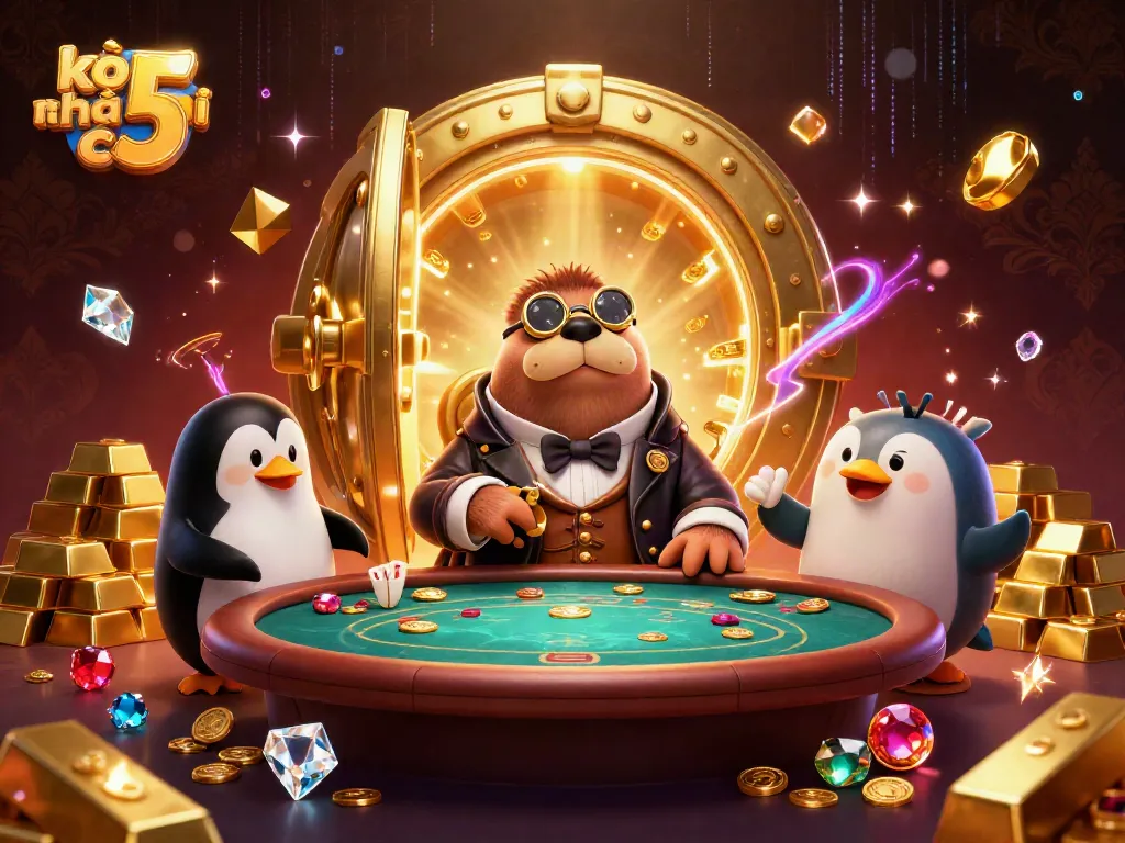 Experience kèo nhà cái 5 with a vibrant underwater poker game featuring animated characters and treasure.