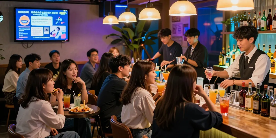 하루이야기 - 강남의 유흥 알바에 대한 생생한 커뮤니티와 활기찬 밤 문화를 담은 장면