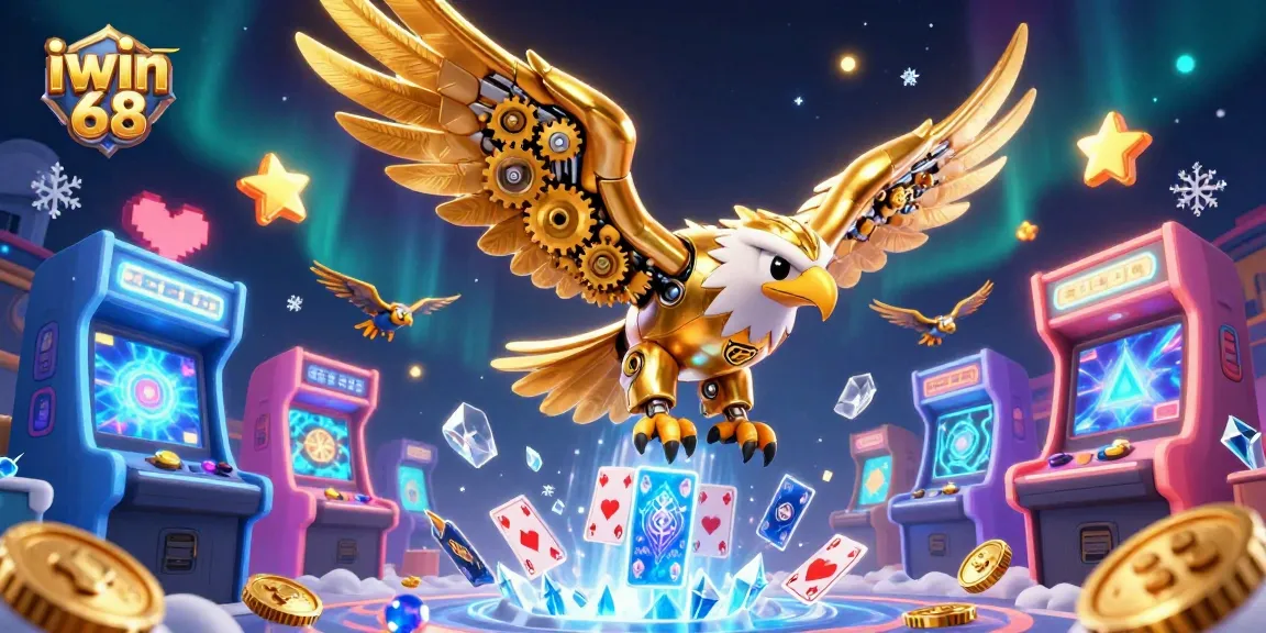Experience thrilling gameplay at iwin 68 with a dynamic scene of gaming elements and characters.