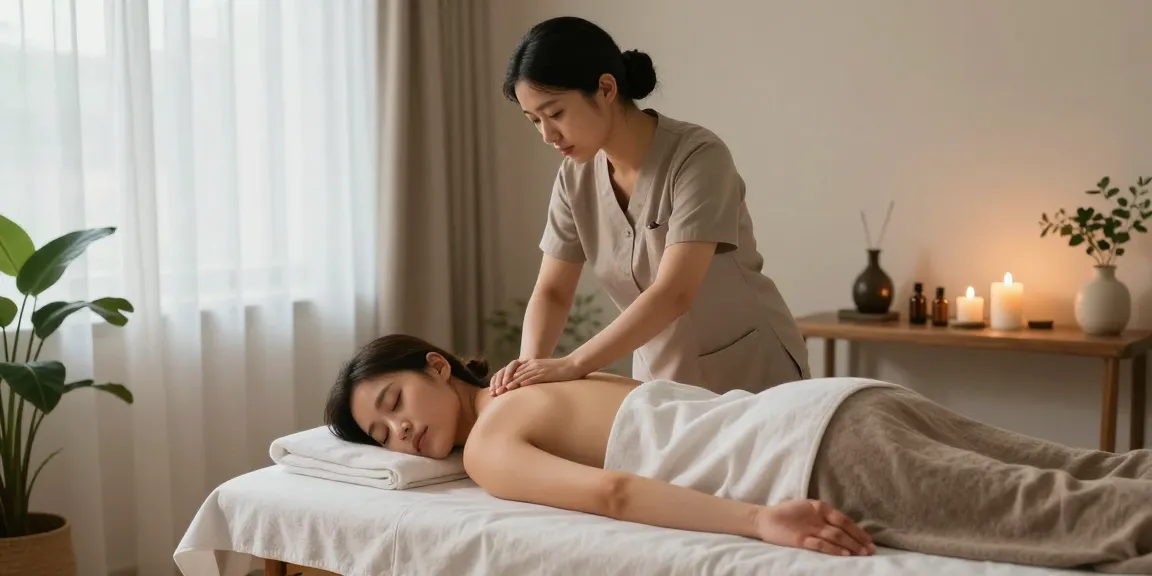 Enjoying a relaxing 용인출장안마 experience in a tranquil home setting with a skilled therapist.