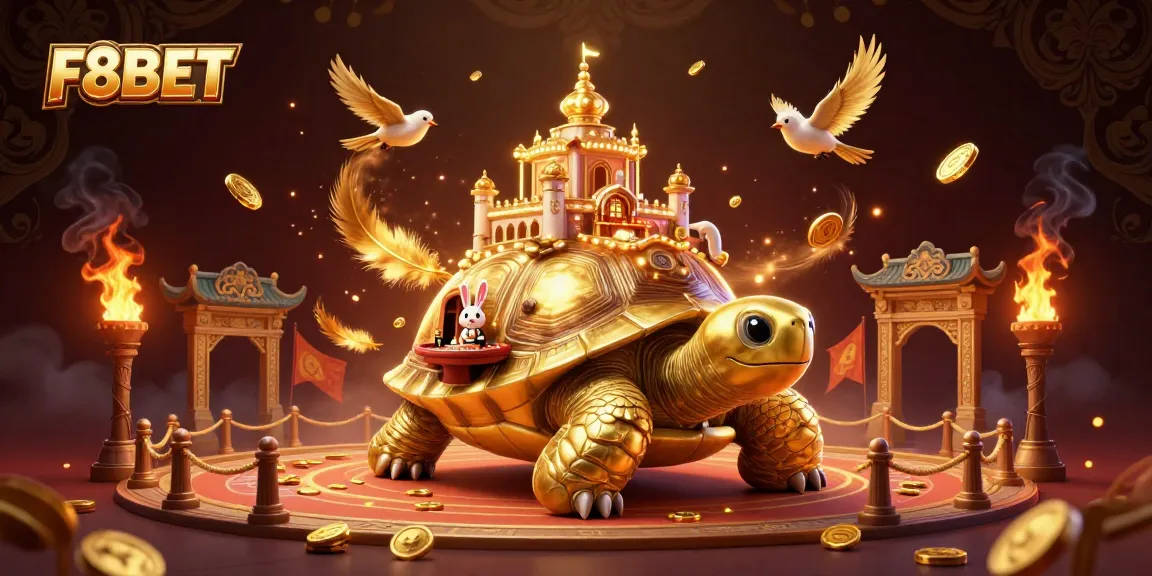 Join F8BET and experience exciting casino gaming with vibrant golden visuals.
